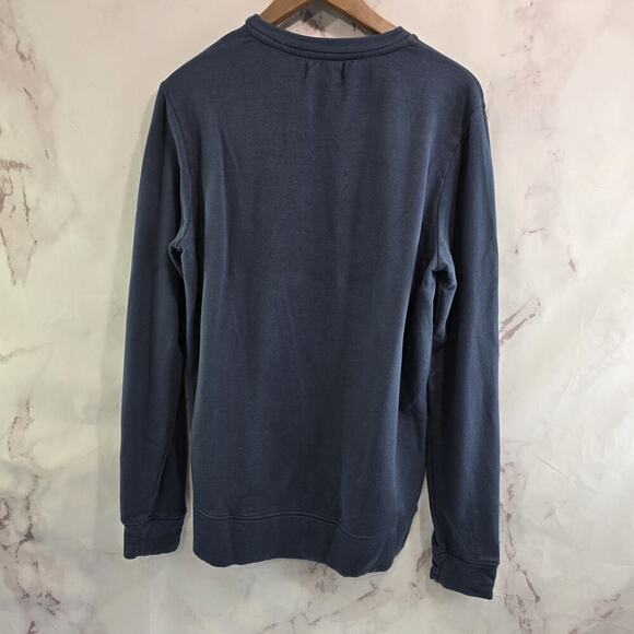 Anthropologie Sweatshirt Womens Medium Blue Pullover Fleece Graham Spencer - Picture 5 of 11